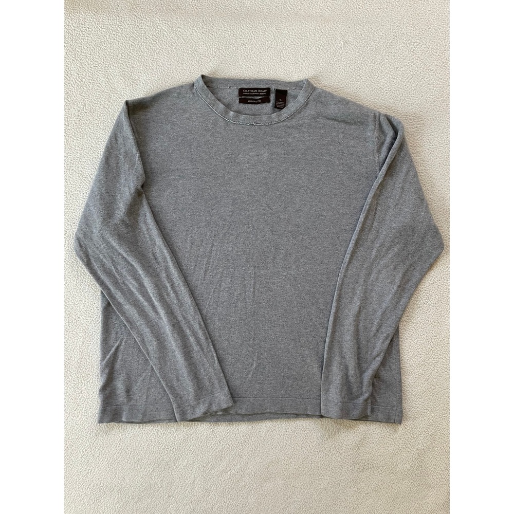 Cashmere Blend Chatham Road Mens Extra Large Sweater Gray Cotton Modern Fit